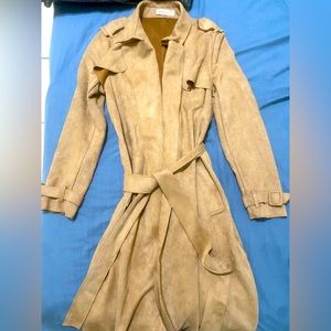 Faux suede coat